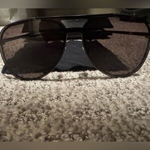 Saint Laurent Black Aviator Sunglasses Oversized